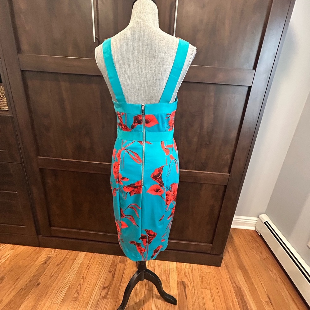 Ted Baker - Floral Turquoise and Red Dress - Picture 2 of 5